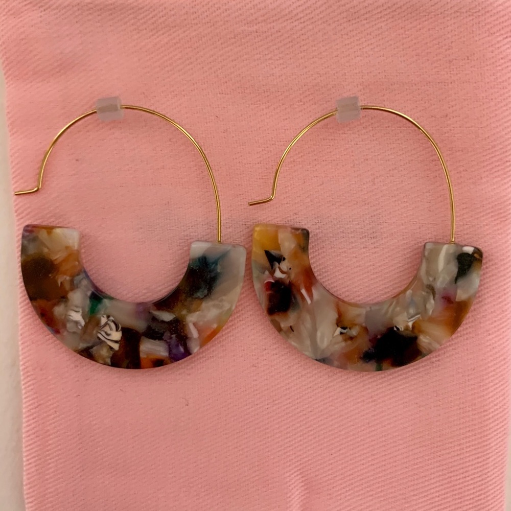 Loft Marbleized Pull Through Earrings